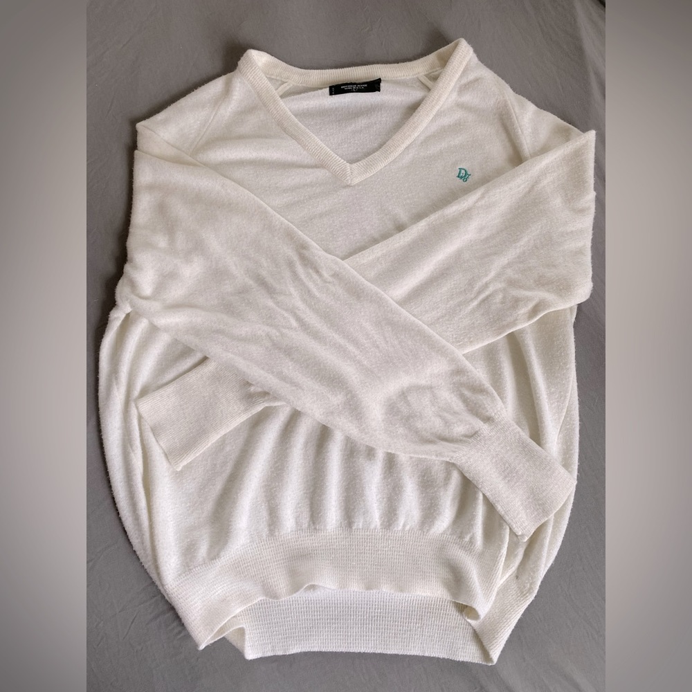 Christian Dior White Sweater L
